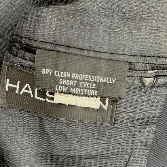 Halston Vintage Pinstripe 3-Button Notched Lapel Blazer Suit Jacket Mens - Picture 5 of 12